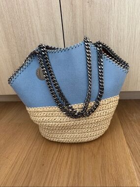 Stella McCartney medium Falabella raffia tote